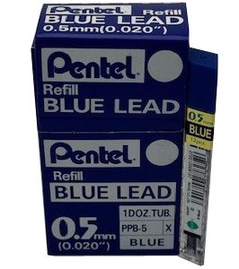 Mine 6H 0.5 bleu étui de 12 mines