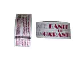 PVC BANDE DE GARANTIE